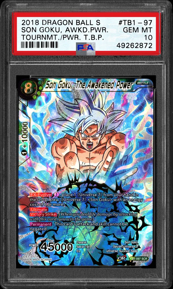Carta Goku Awakened Power de Dragon Ball Super Card Game como ejemplo de nostalgia adulta y franquicia generacional