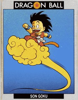 Cromo vintage de Son Goku en Dragon Ball como ejemplo de nostalgia generacional en el coleccionismo